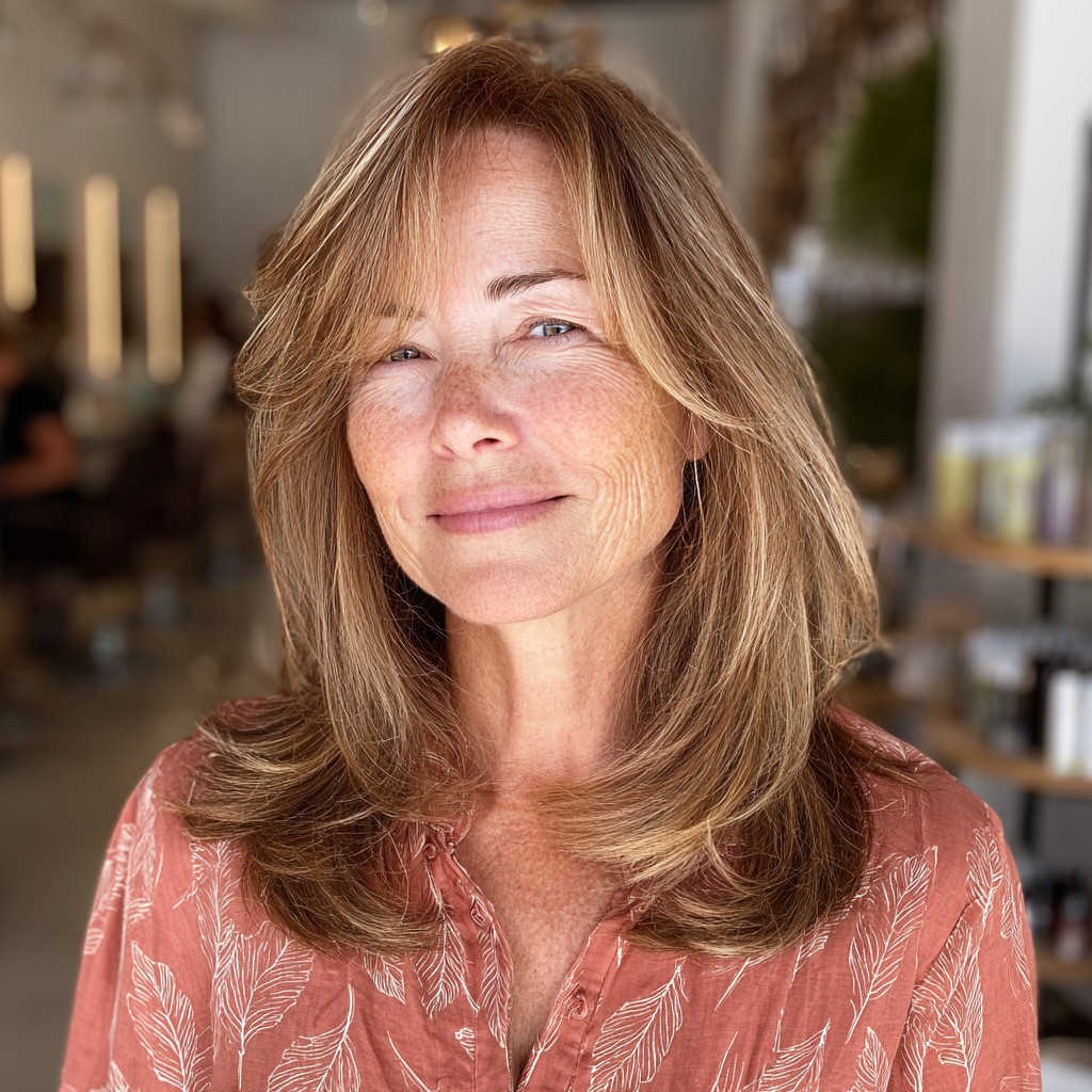 Soft Layered Cut with Face-Framing Highlights