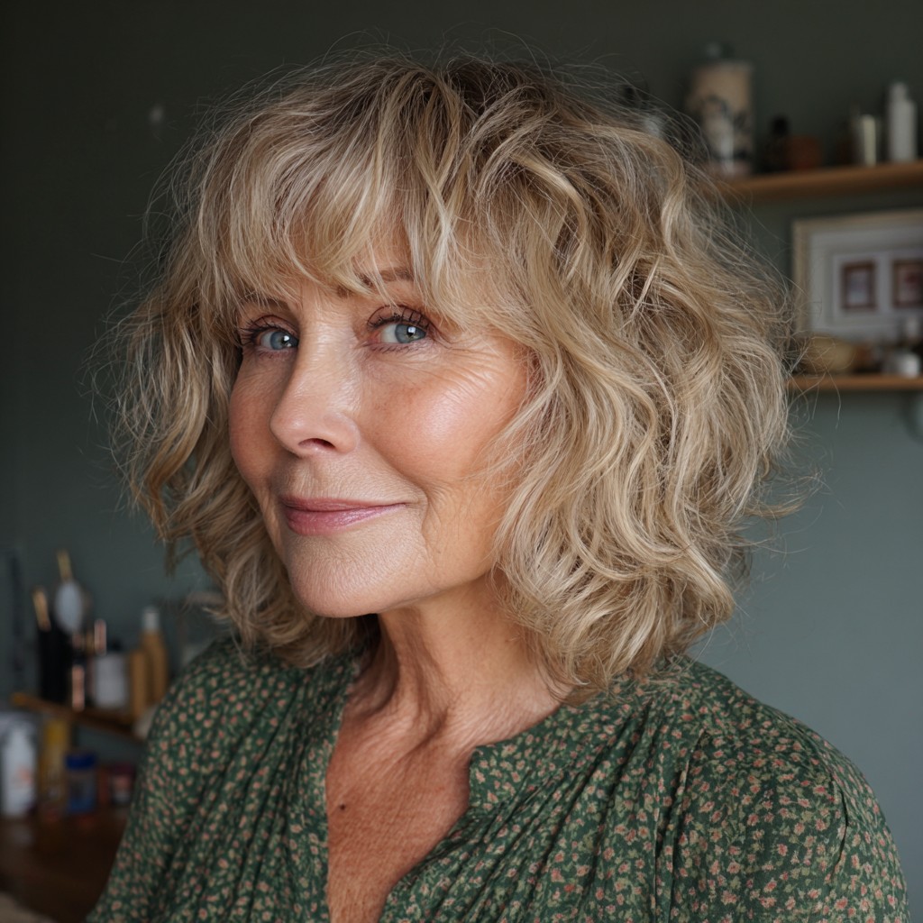 Soft Textured Layers with Face-Framing Bangs