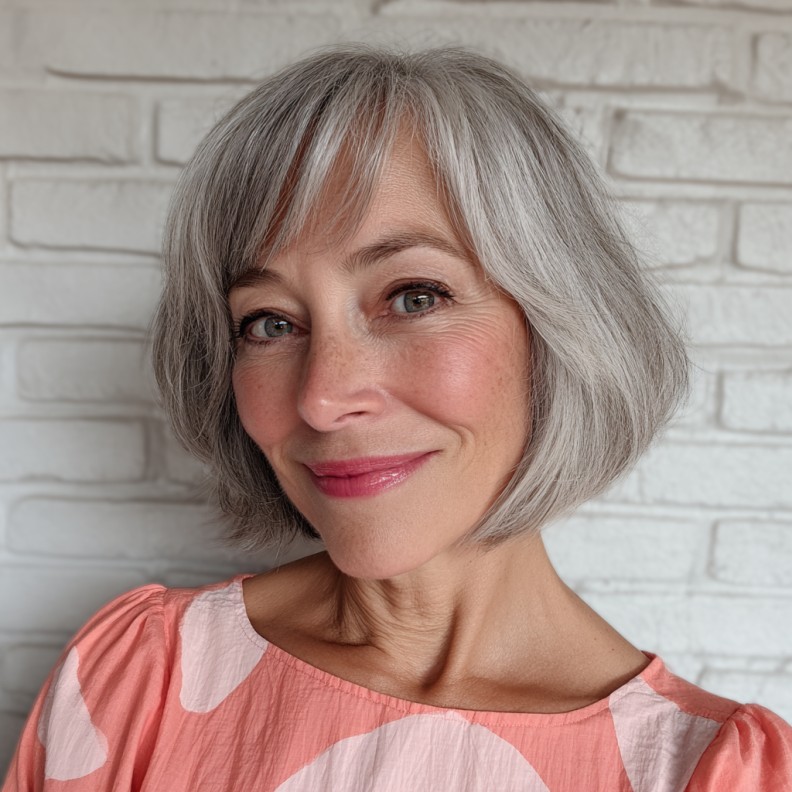 Stylish Textured Bob with Wispy Bangs