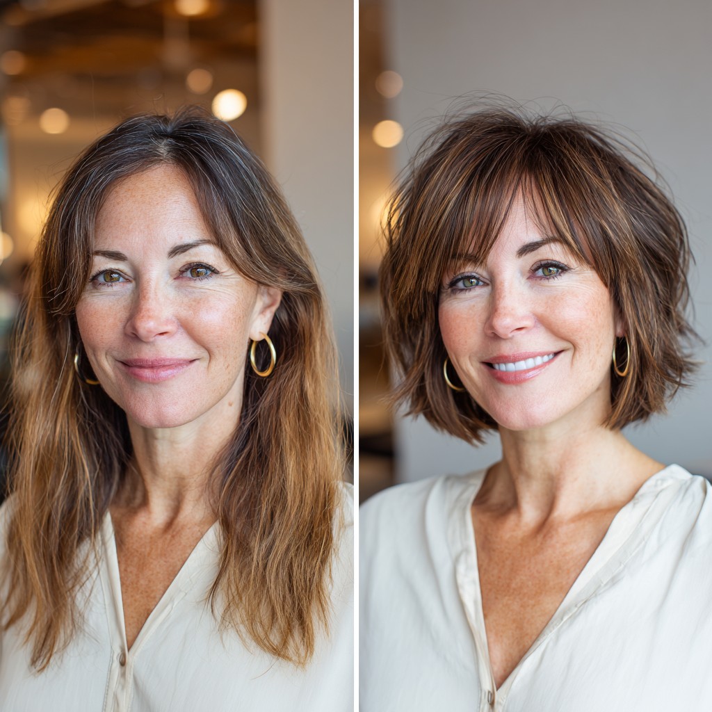 Textured Chin-Length Cut with Face-Framing Layers