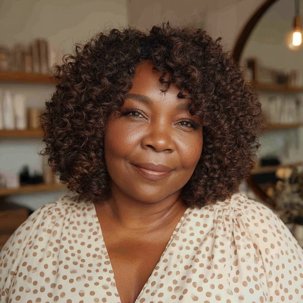 Textured Curly Bob with Defined Ringlets