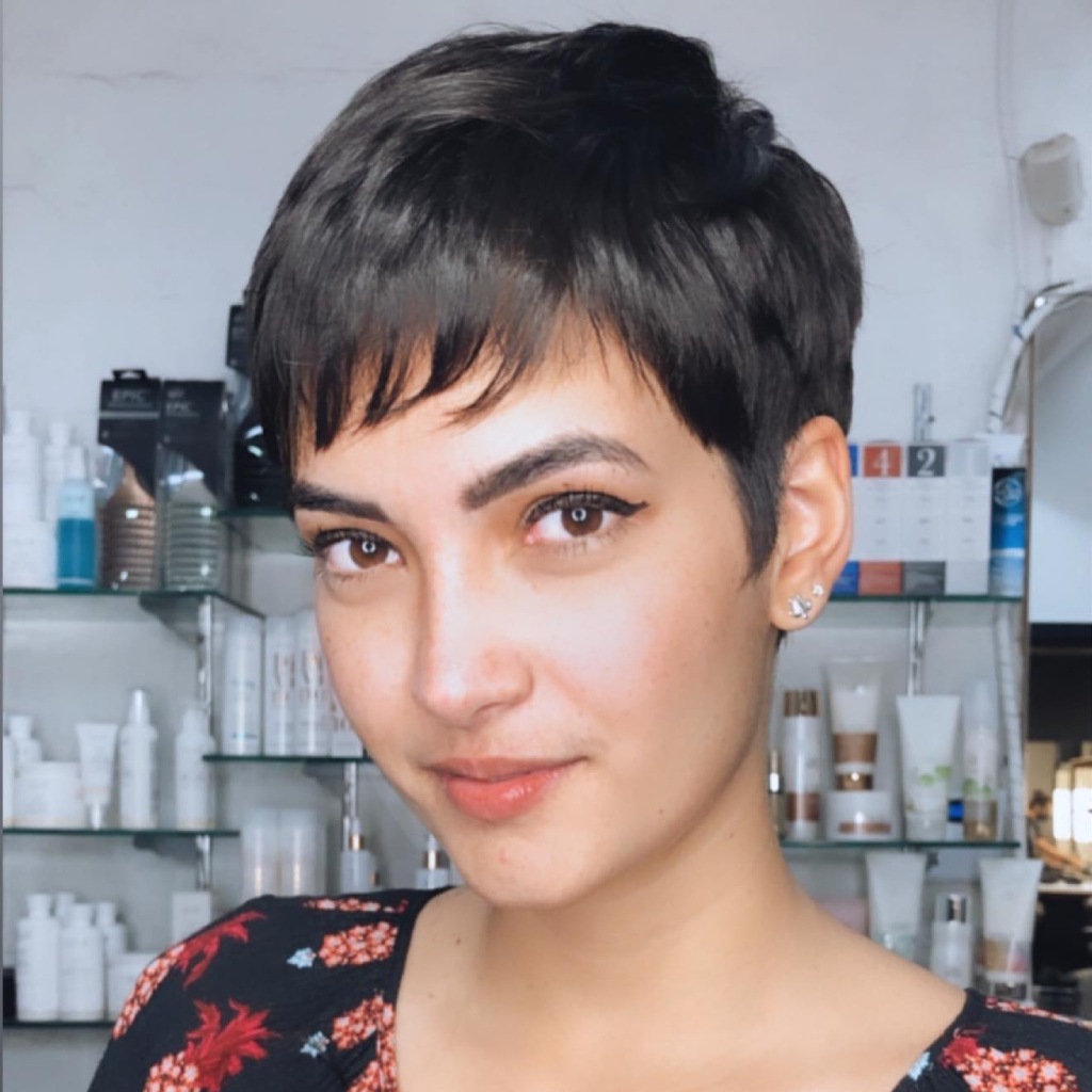 Textured Short Pixie Cut with Soft Fringe