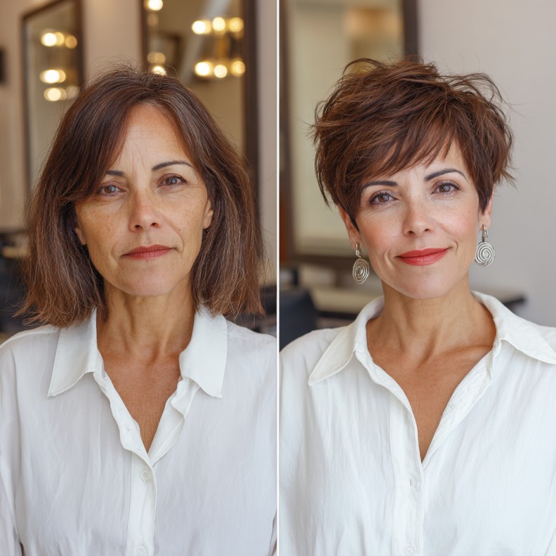 Textured Short Pixie Cut with Volume and Layers