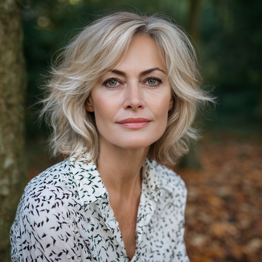 Textured Shoulder-Length Cut with Effortless Waves