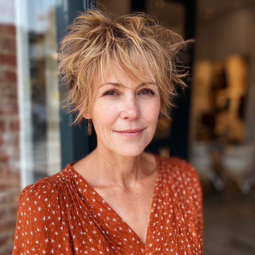 Textured Tousled Pixie with Fluffy Layers