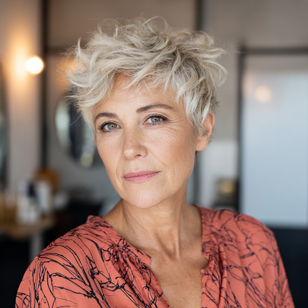 Textured Tousled Pixie with Soft Volume