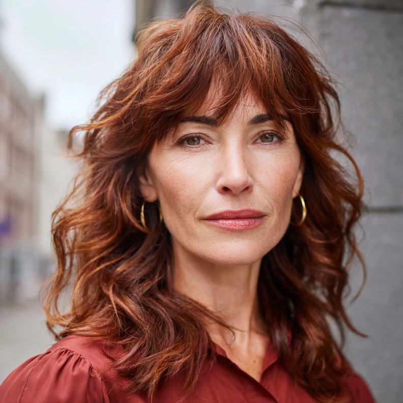 Textured Wispy Bangs with Lush Waves