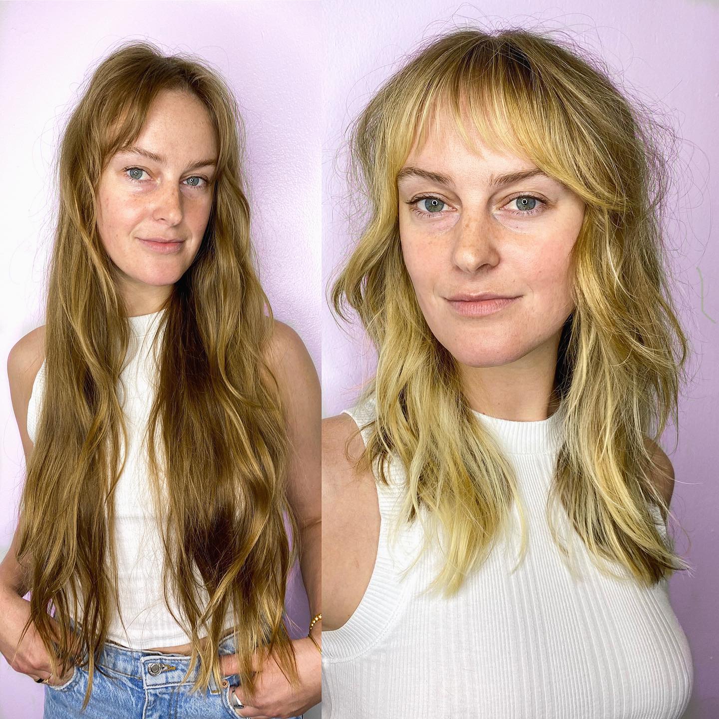 Trendy Layered Shag with Soft Bangs