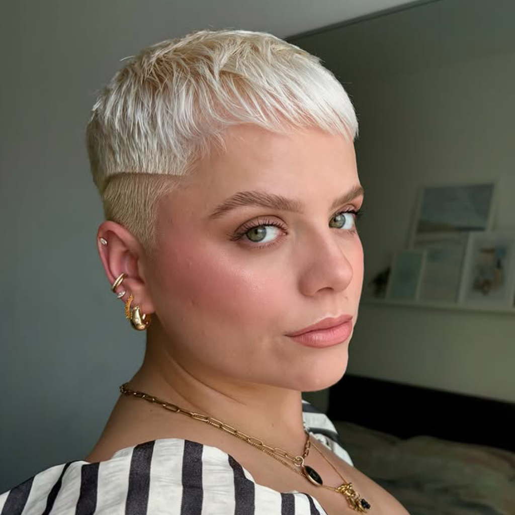 Trendy Textured Pixie Cut with Defined Undercut