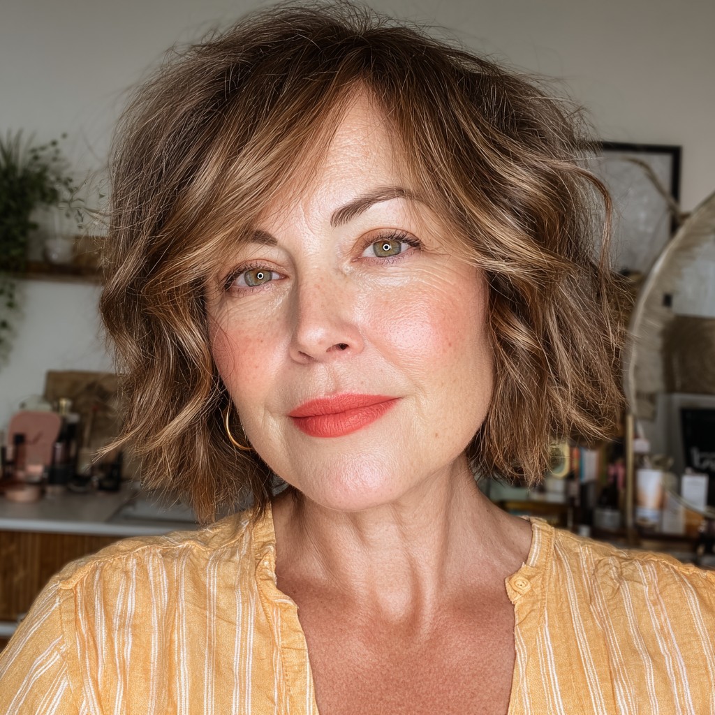 Chic Textured Blunt Bob with Lush Layers