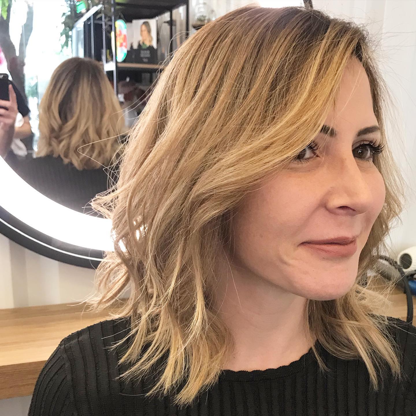Effortless Textured Long Bob with Soft Waves