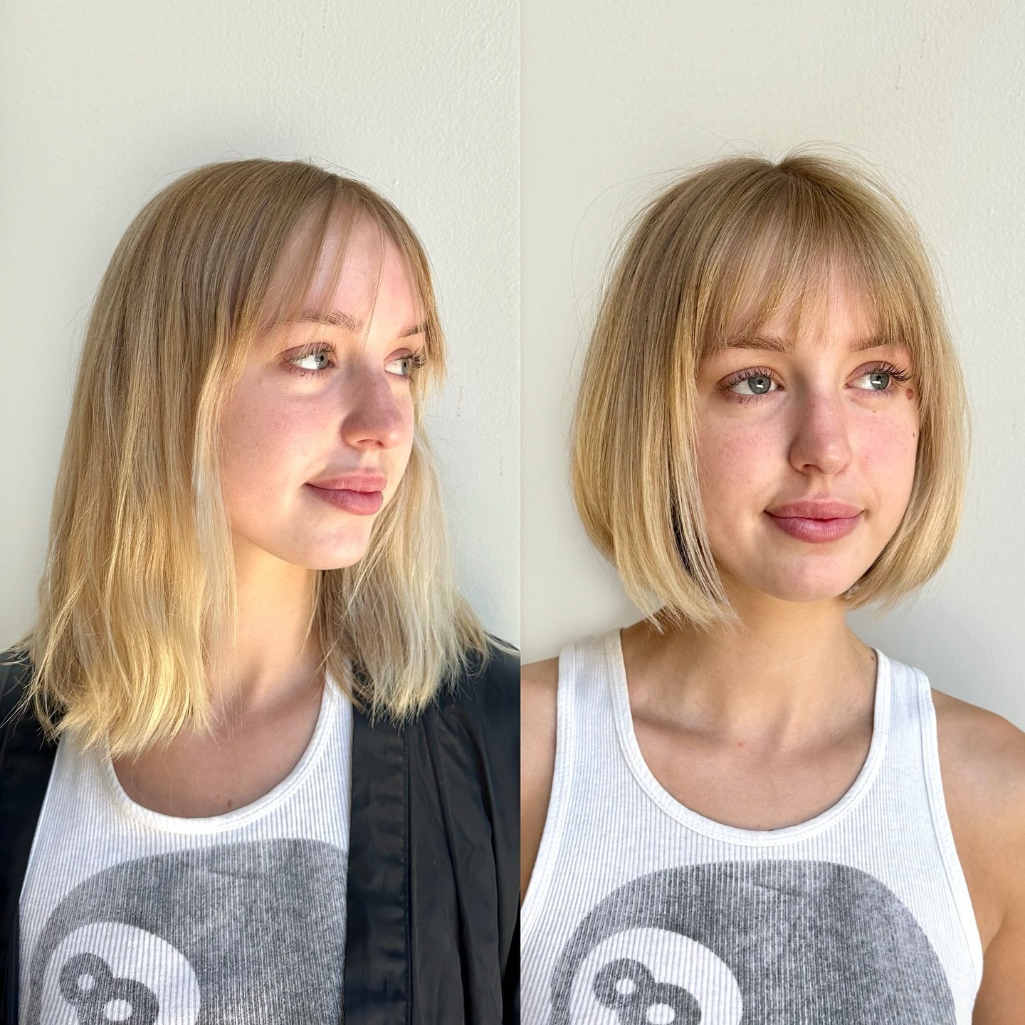 Fresh Wispy Bangs with Soft Blunt Bob