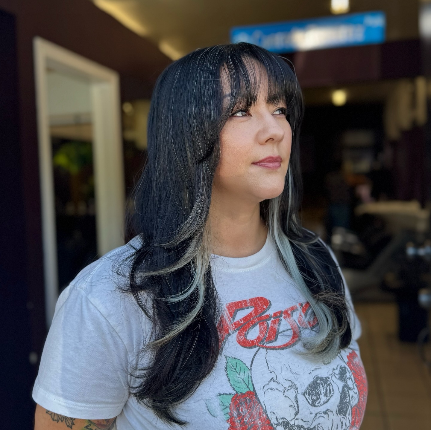 Long Layered Cut with Bold Wispy Bangs