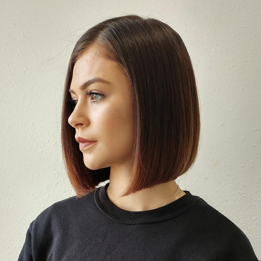 Polished Blunt Bob with Subtle Ombre