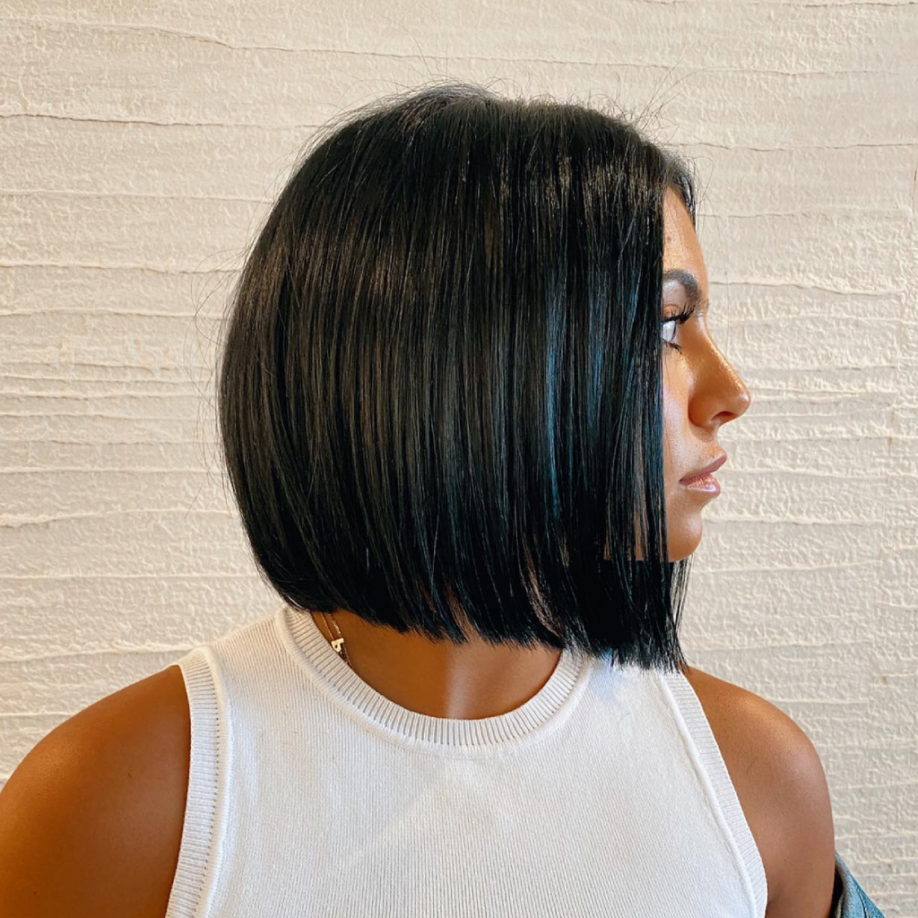Sleek Blunt Bob with Glossy Finish