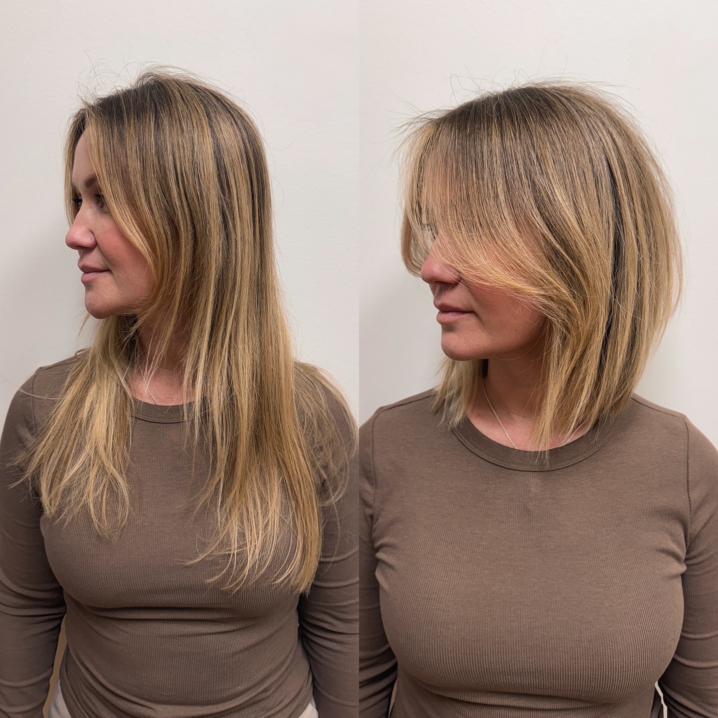 Textured Long Bob with Face-Framing Layers