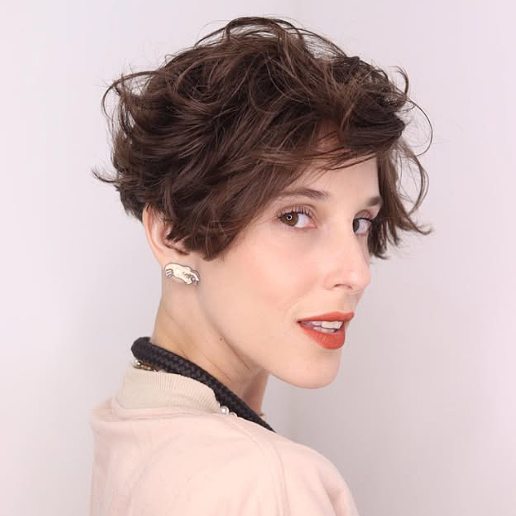Textured Short Curly Cut with Playful Volume