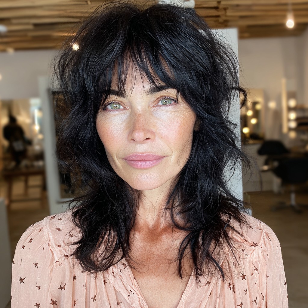 Textured Tousled Cut with Soft Bangs