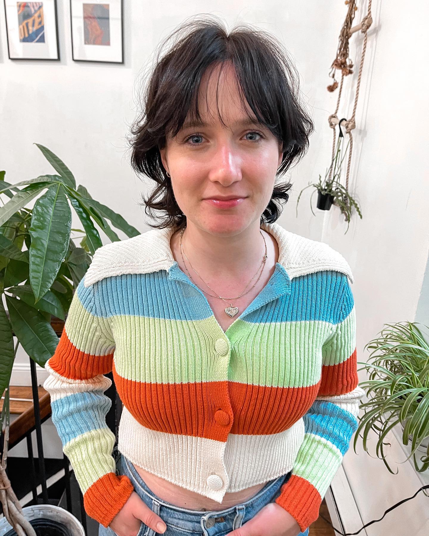 Textured Wispy Bangs with Playful Layered Cut