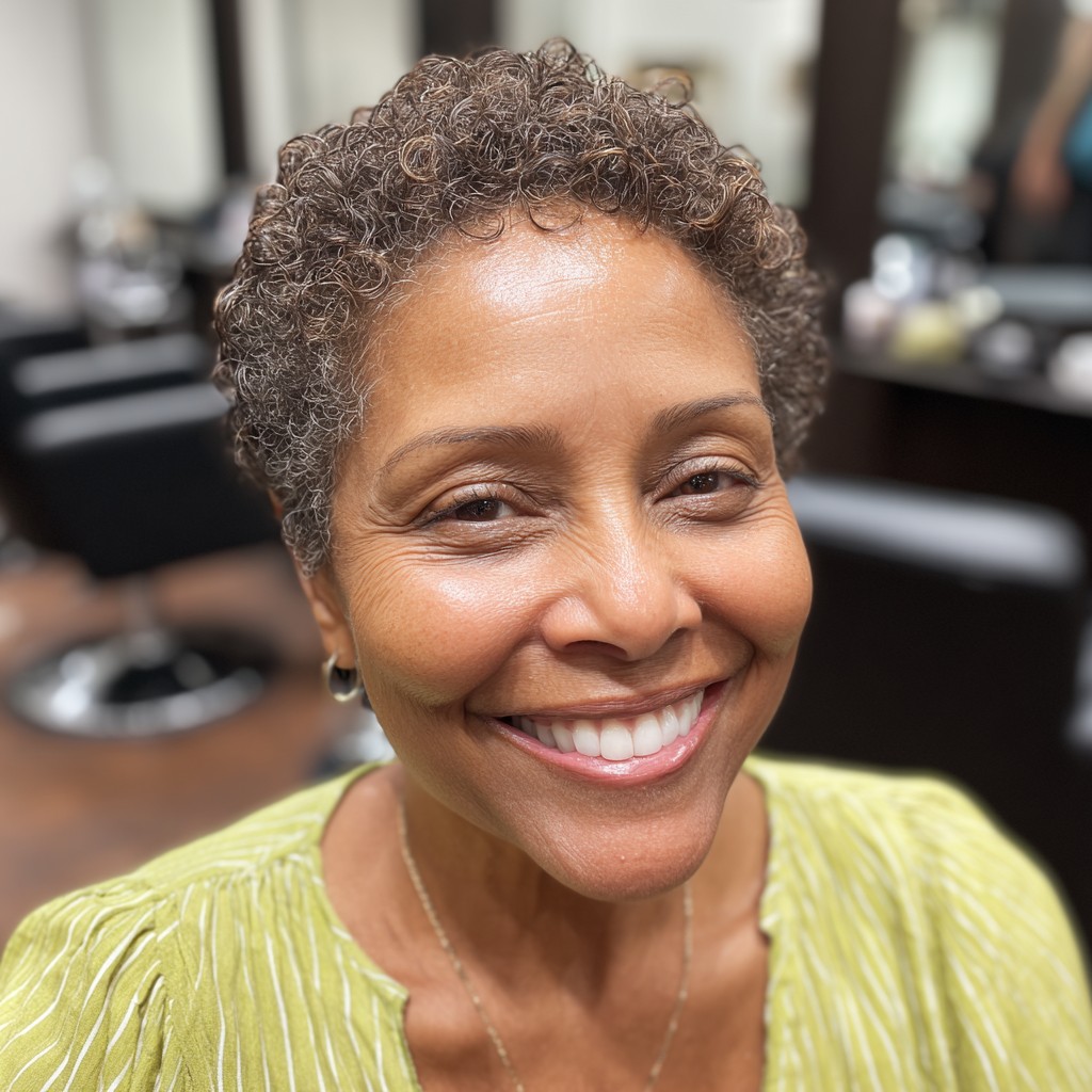 Charming Short Coily Tapered Cut