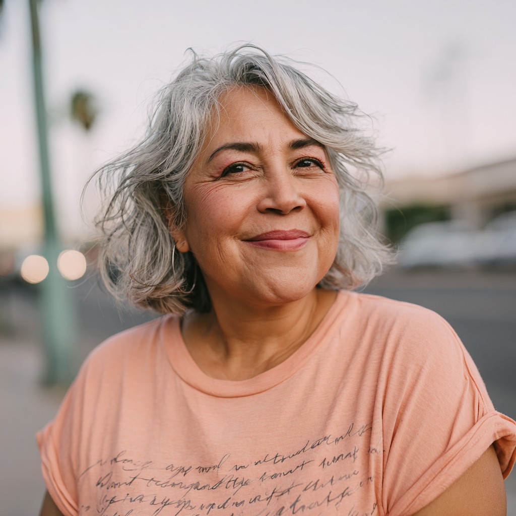 Charming Soft Textured Waves with Side Bangs