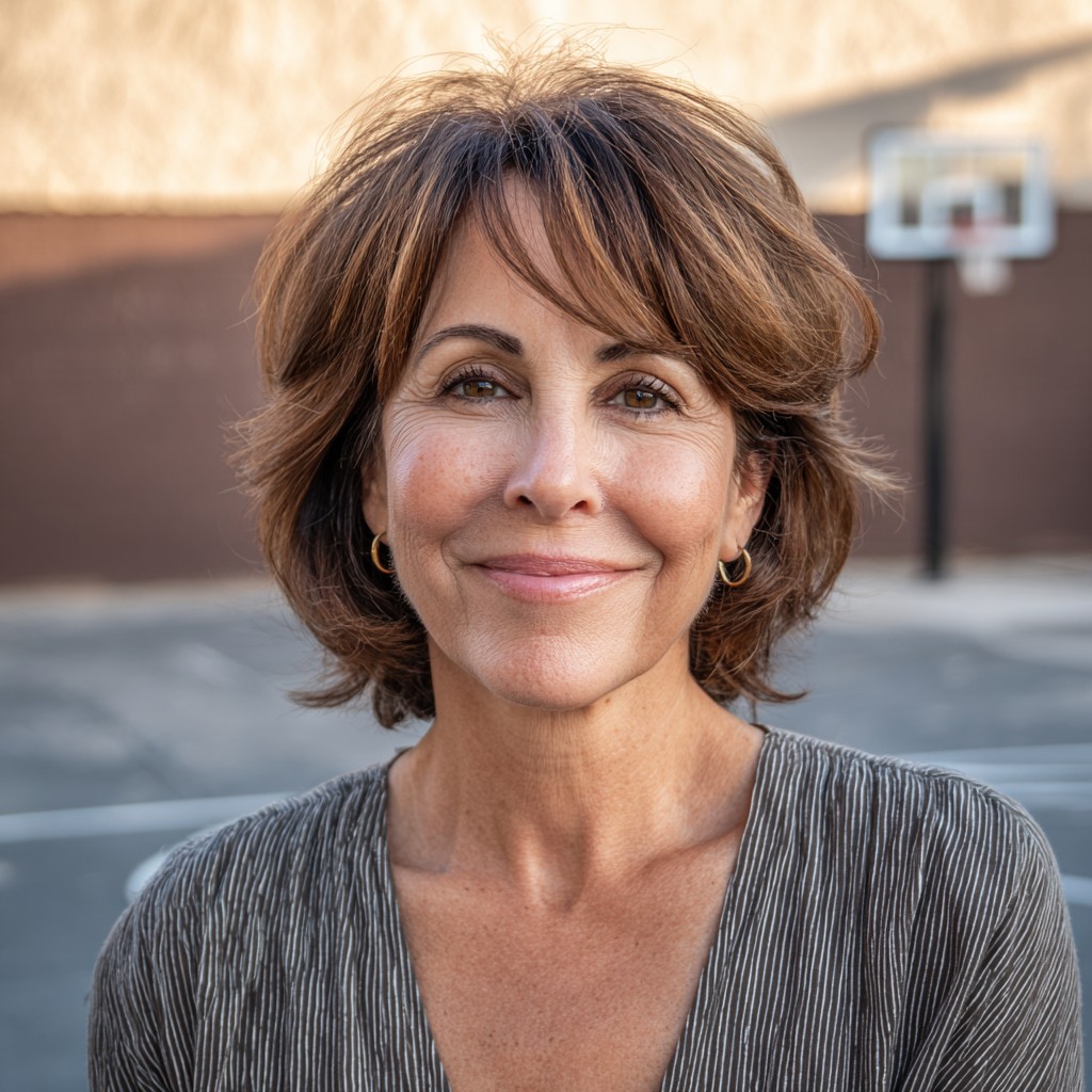 Chic Layered Bob with Side Bangs