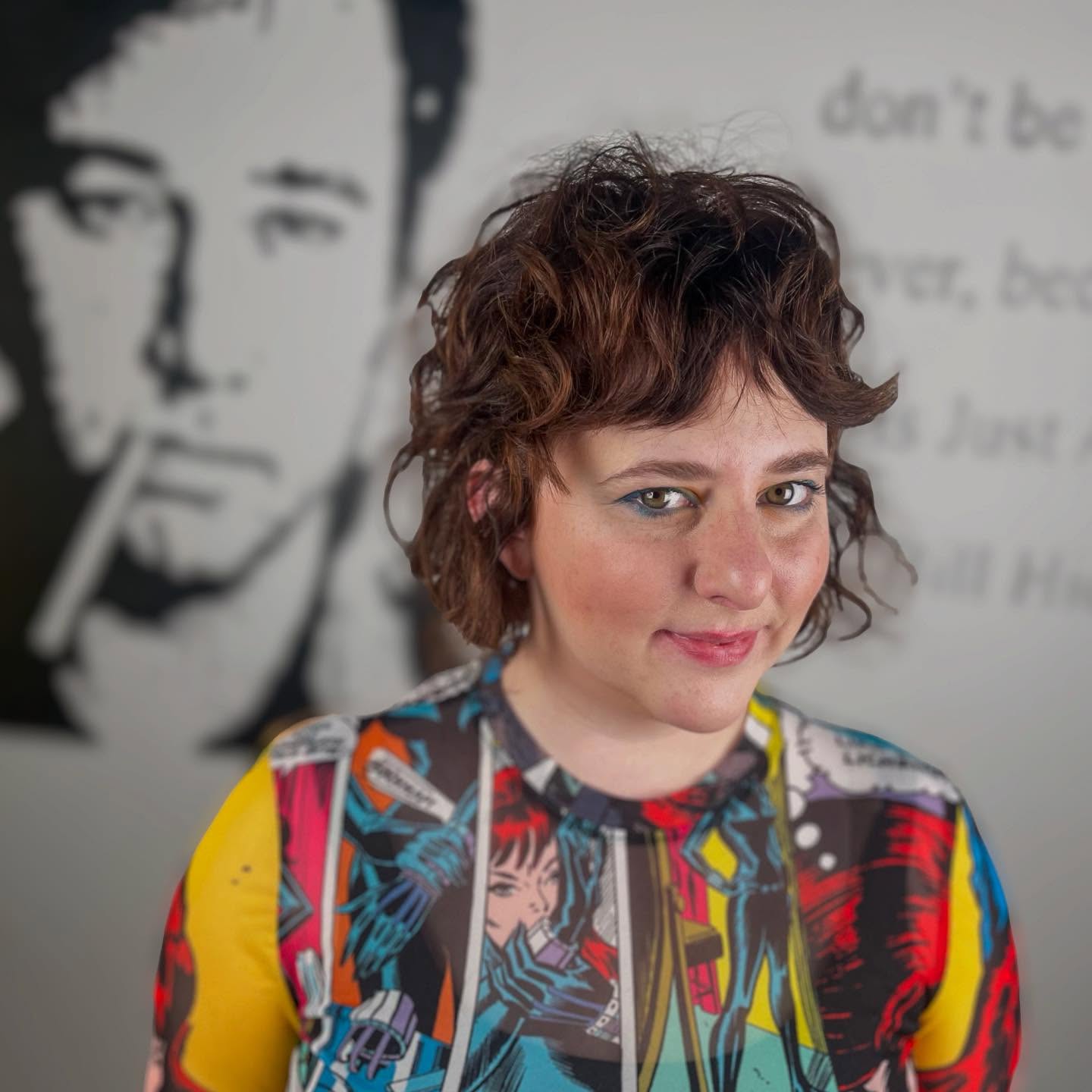 Playful Curly Layered Cut with Dynamic Texture