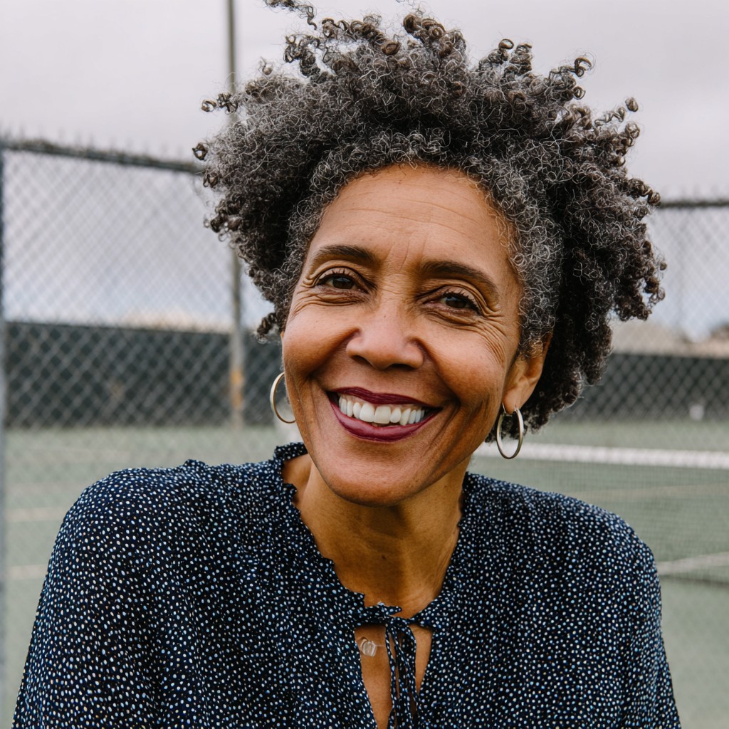 Playful Short Coily Crown with Defined Curls