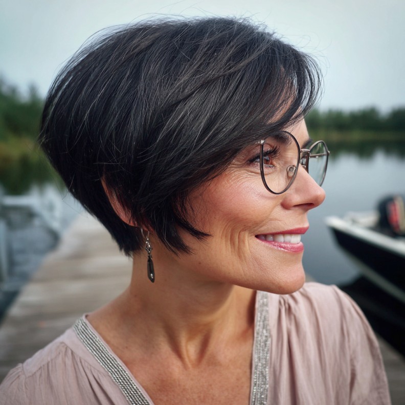 Sleek Modern Pixie Bob with Subtle Layering