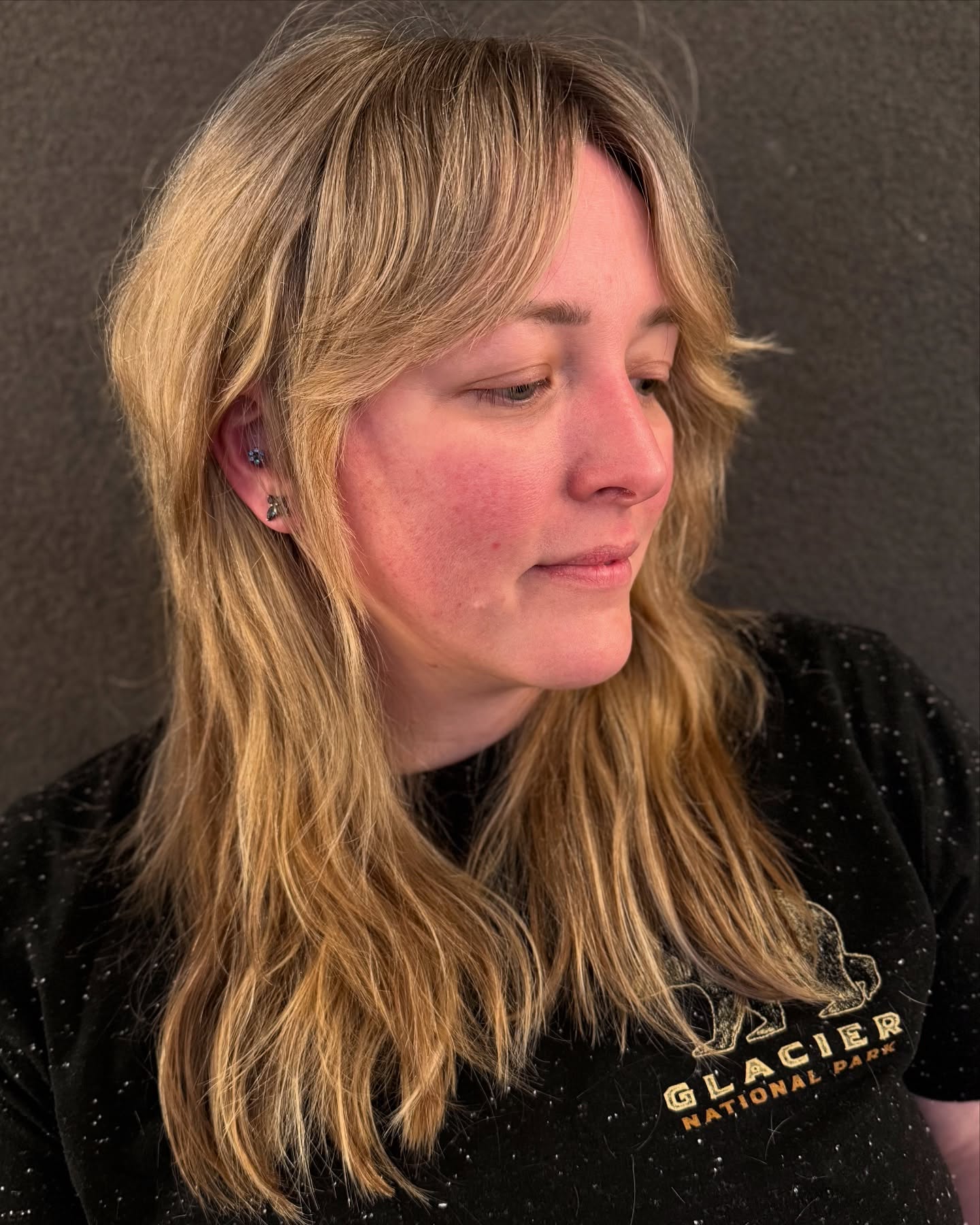 Softly Textured Layered Cut with Subtle Bangs