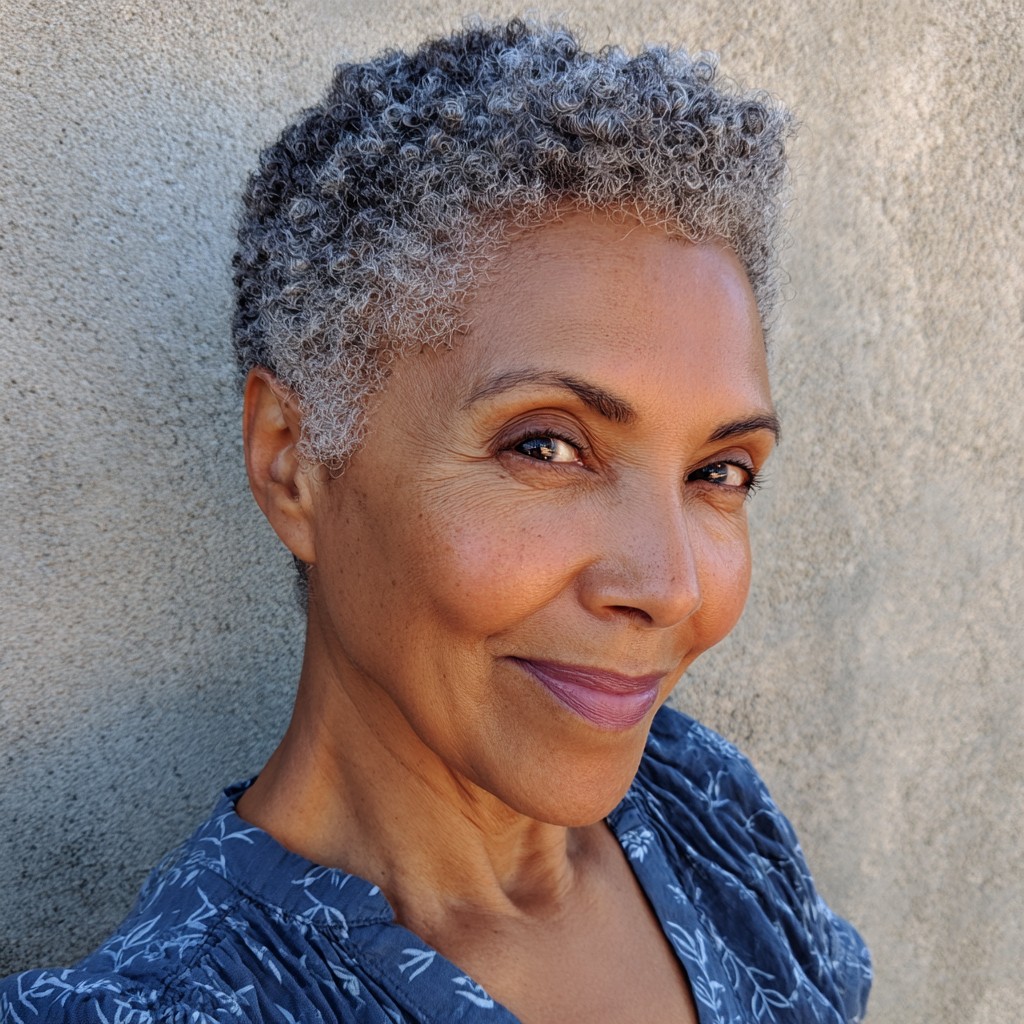 Stylish Short Coily Cut with Defined Curls