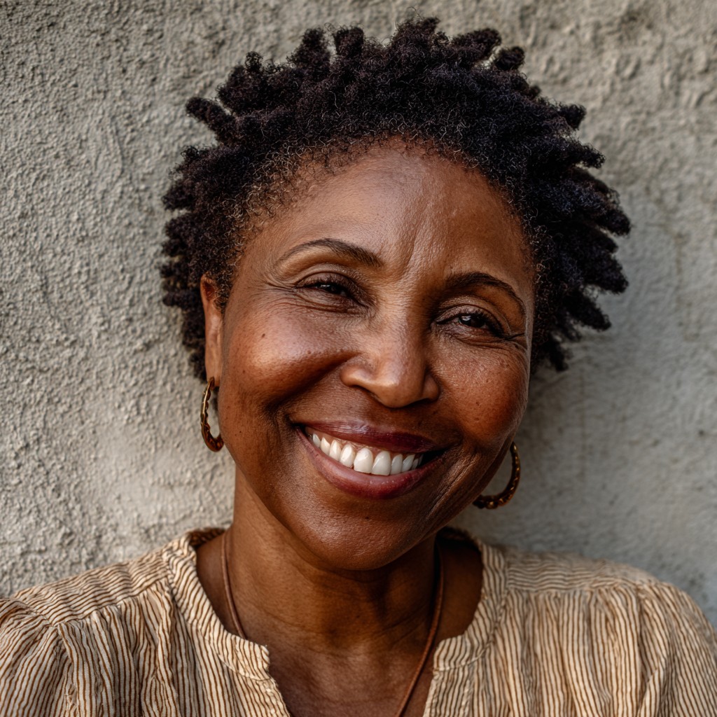 Stylish Short Coily Cut with Defined Texture