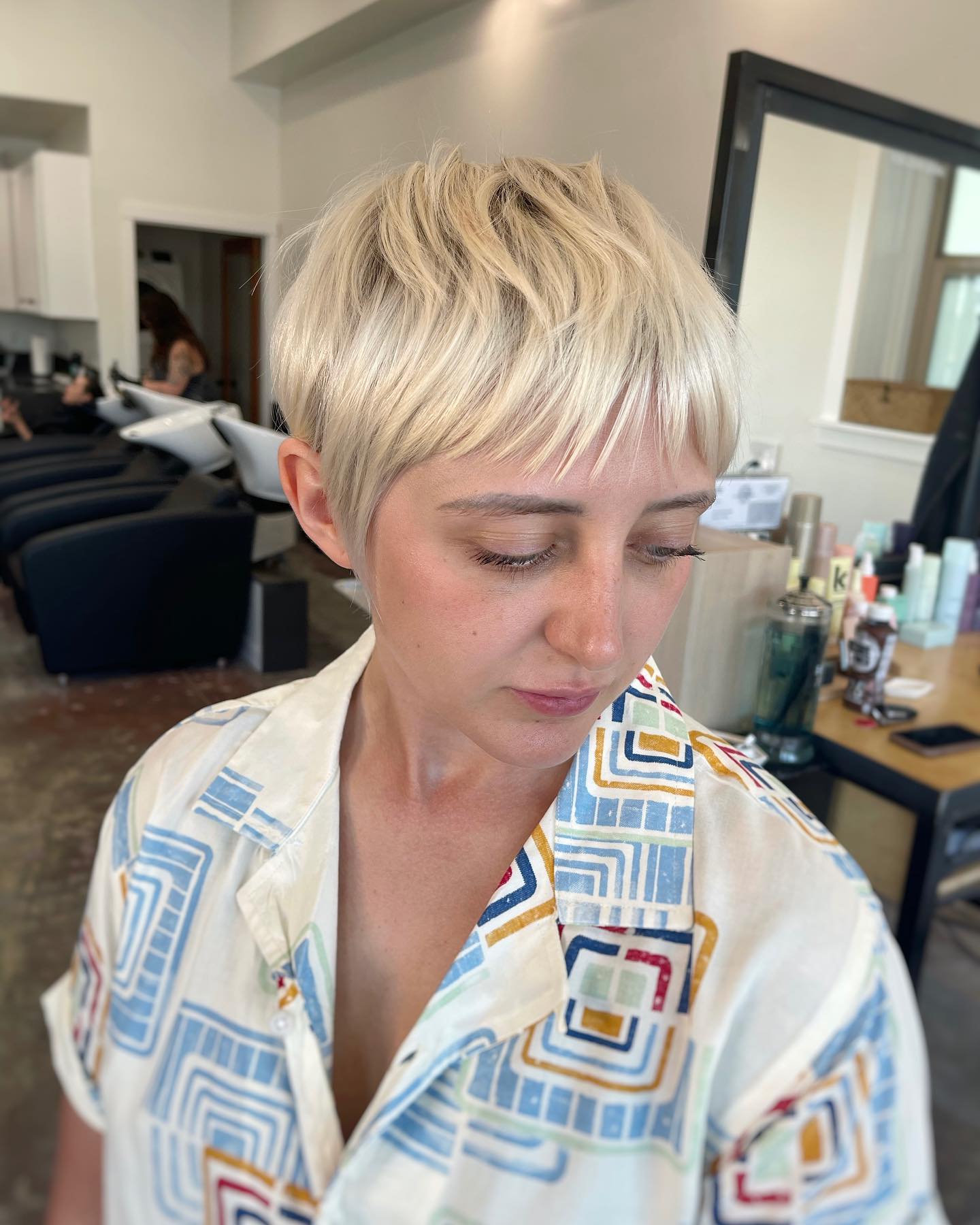Textured Pixie Cut with Wispy Bangs