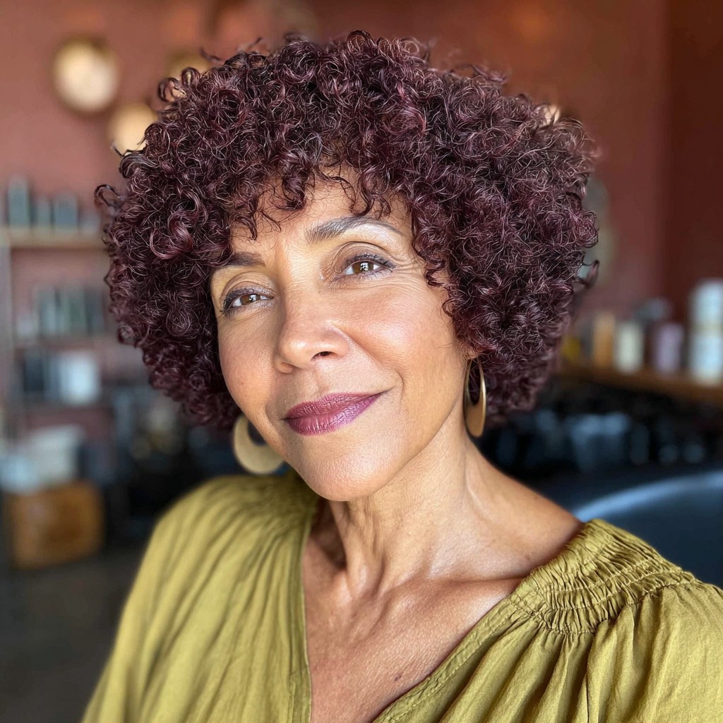 Vibrant Coily Lob with Defined Curls