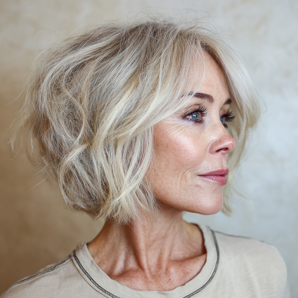 Effortlessly Chic Textured Bob with Soft Layers
