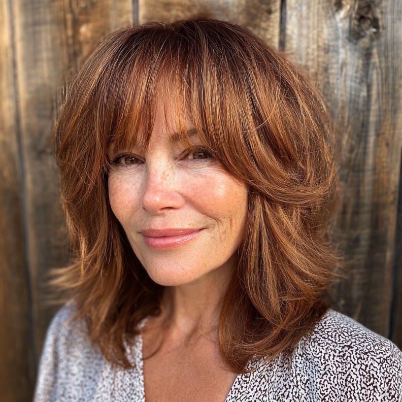 Textured Mid-Length Cut with Soft Face-Framing Layers