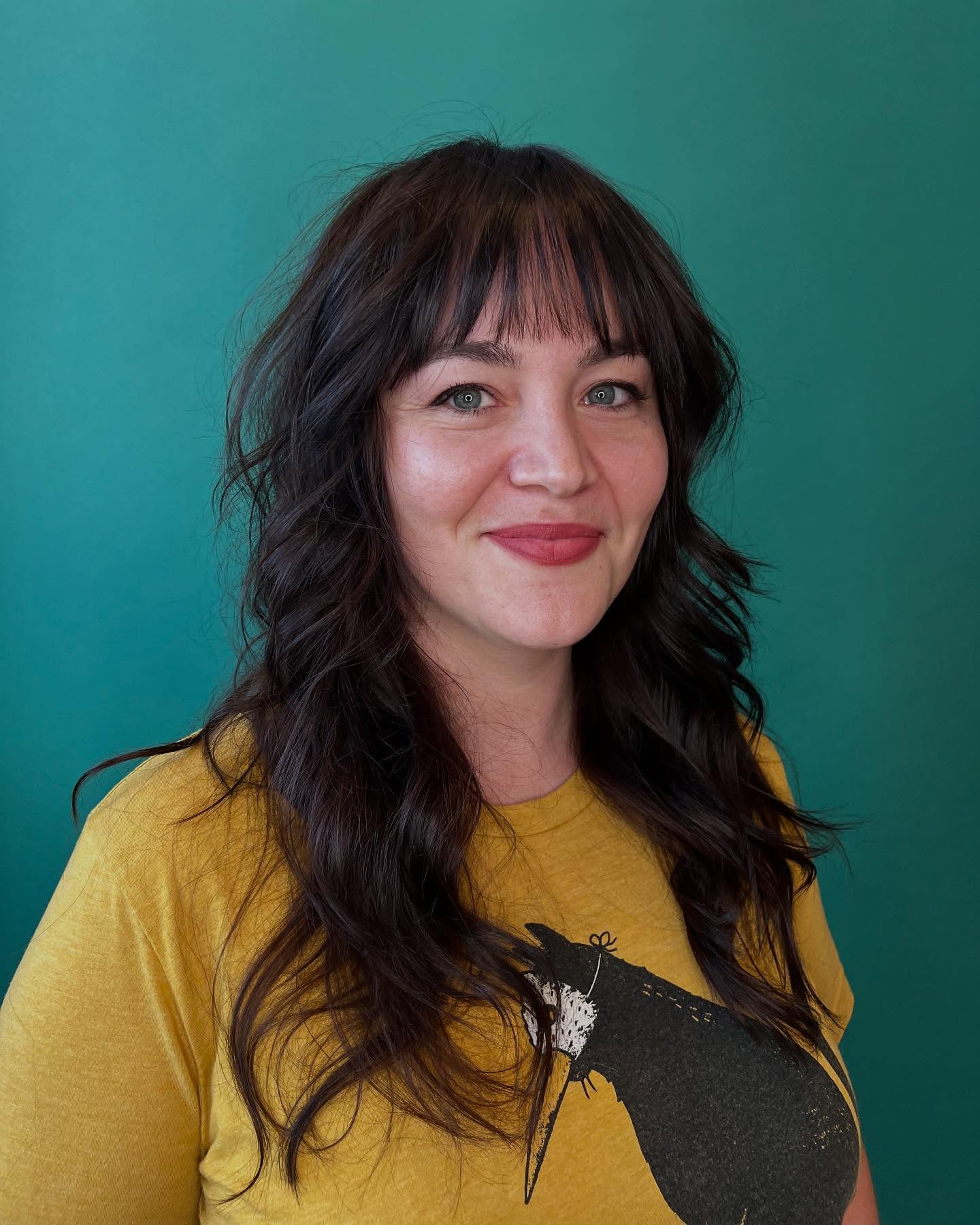 Beautiful Soft Bangs with Layered Waves