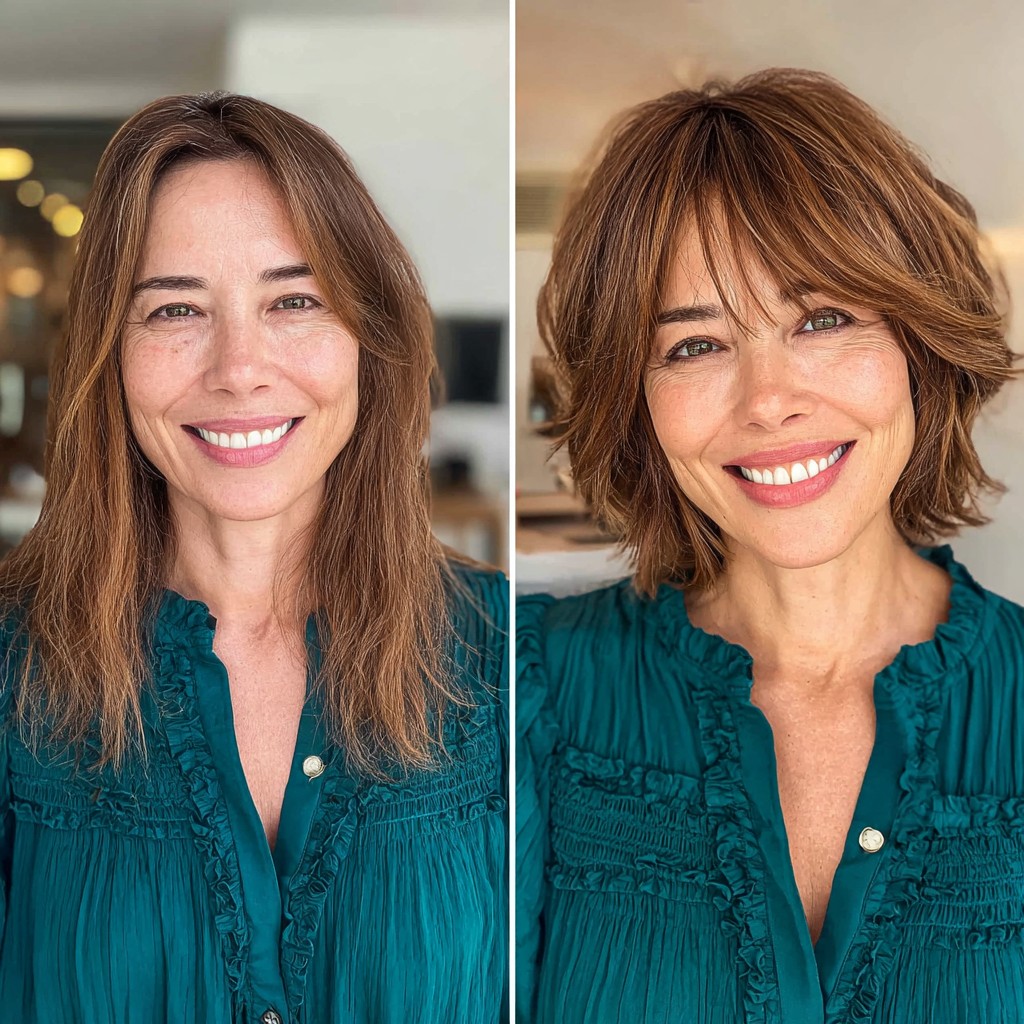 Chic Choppy Shoulder-Length Layers