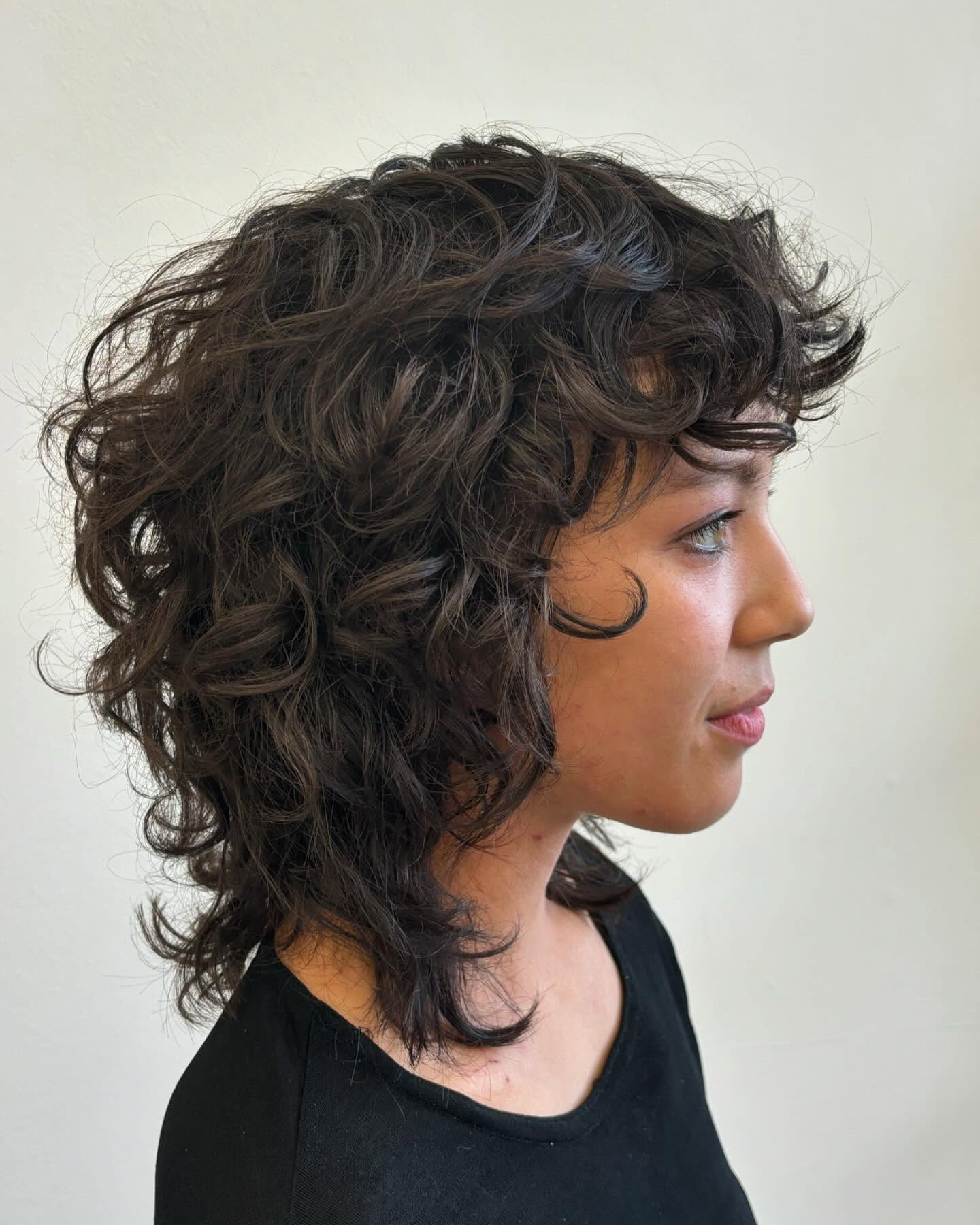 chic curly shag with soft layers