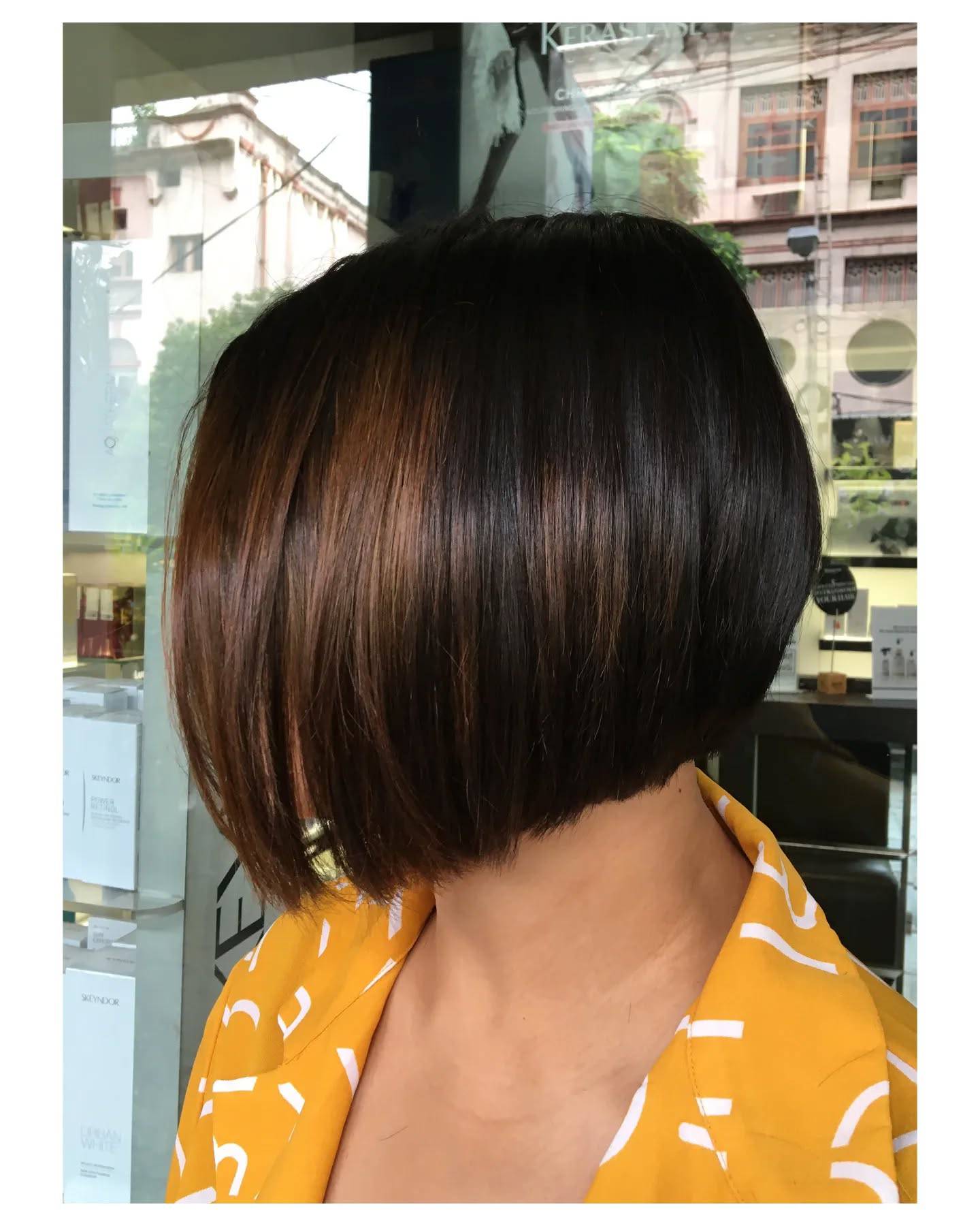 chic layered a line bob haircut