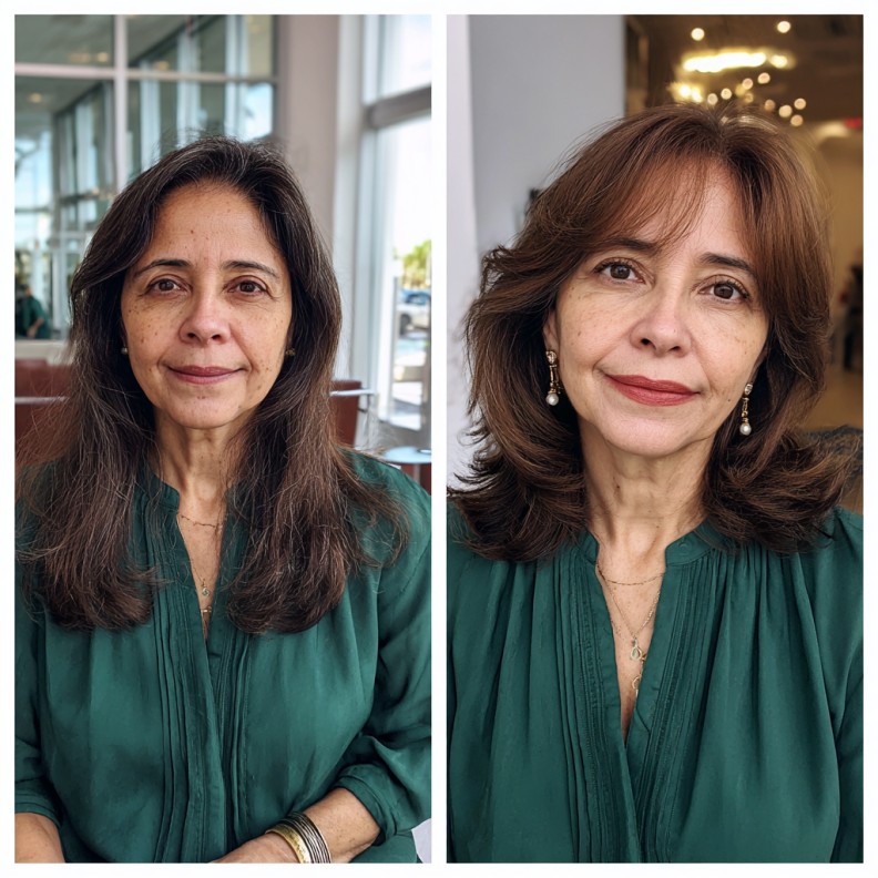 Chic Layered Shoulder-Length Cut with Soft Face-Framing Layers