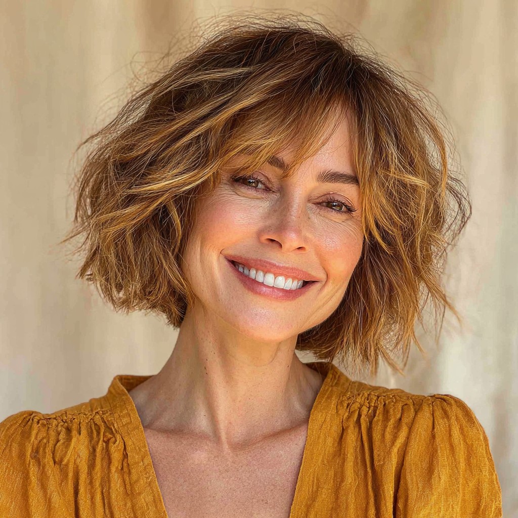 Chic Textured Bob with Face-Framing Layers