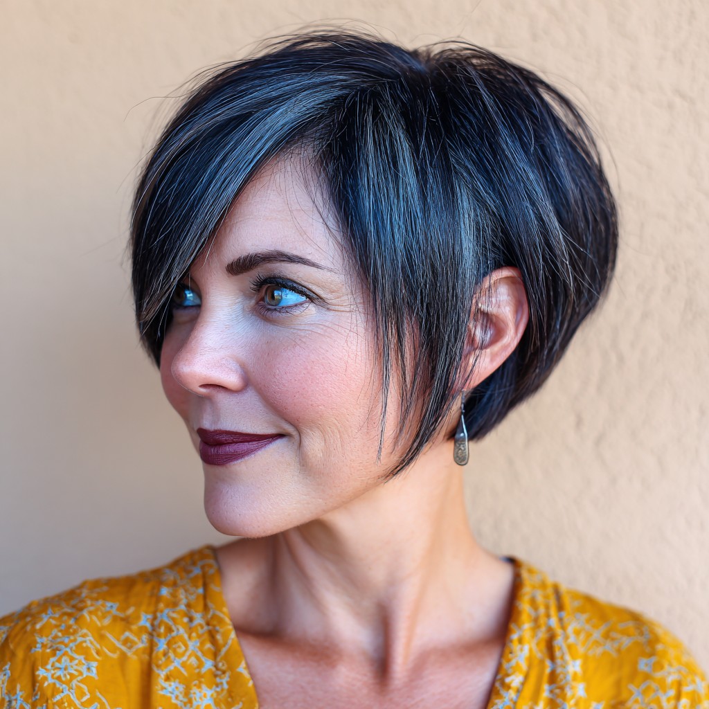 Chic Textured Pixie Bob with Subtle Highlights