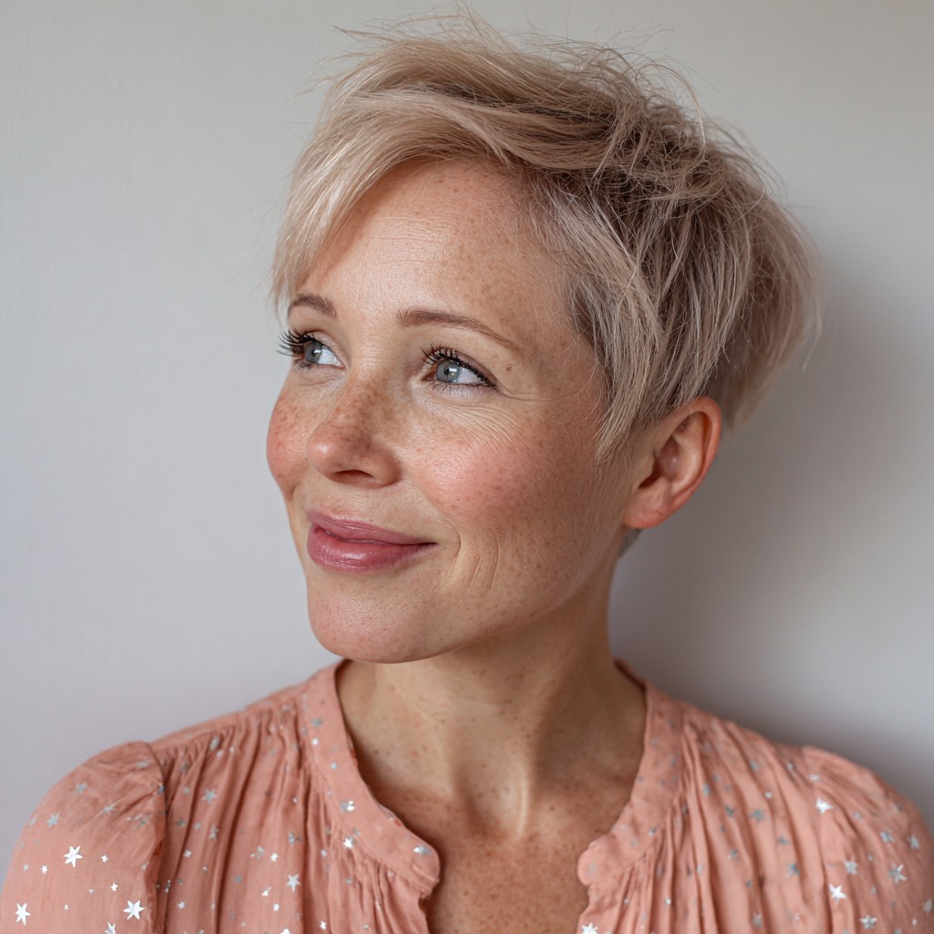 Chic Textured Pixie Cut with Soft Layers