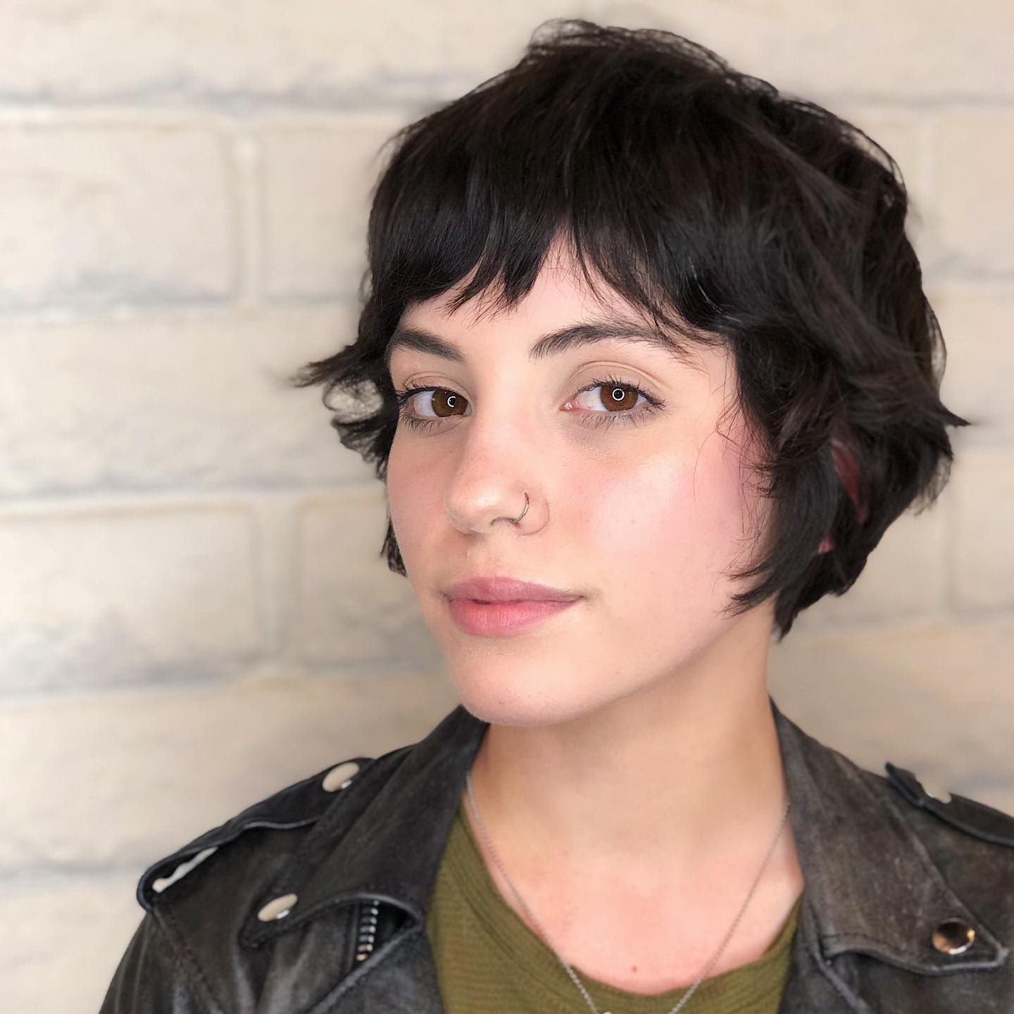 Chic Textured Short Bob with Playful Bangs