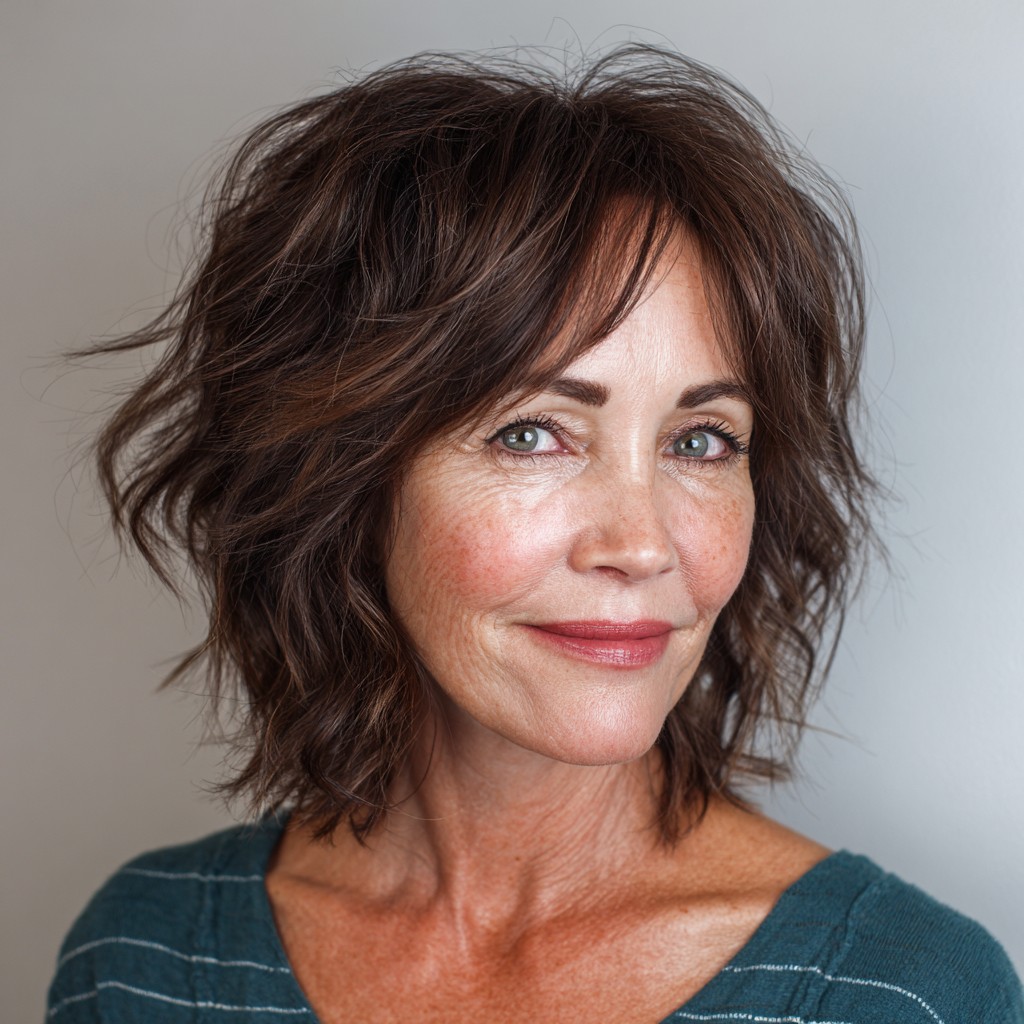 Chic Tousled Layered Bob