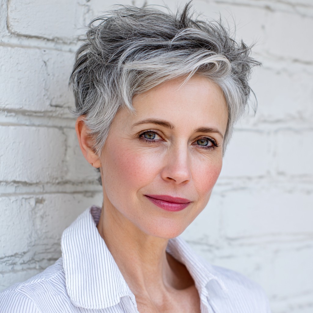 Chic Tousled Short Pixie with Soft Layers