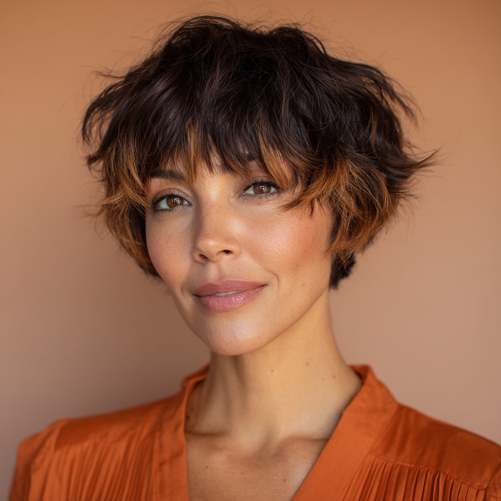 Choppy Textured Pixie with Subtle Face-Framing Layers