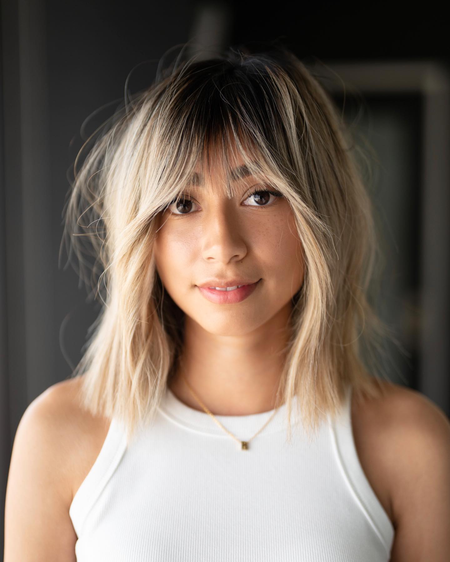 Effortless Choppy Bob with Soft Bangs