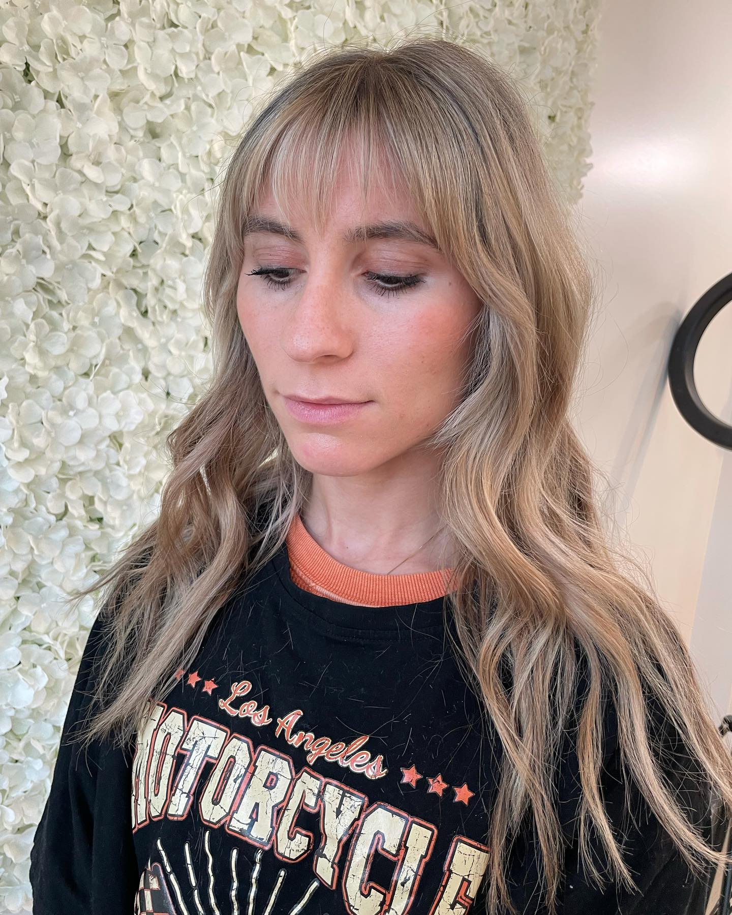 Effortless Soft Bangs with Beachy Waves